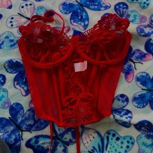 Red lingerie top off SHEIN, size xxtra small